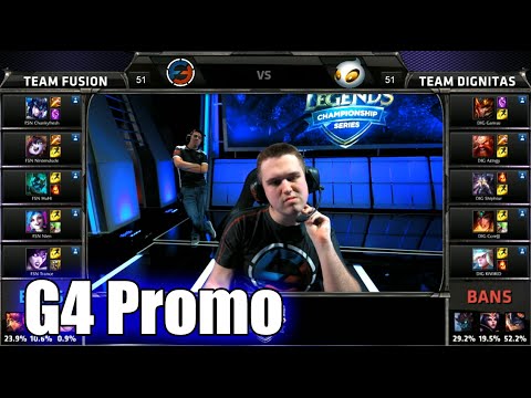 Dignitas vs Fusion | Game 4 S5 NA LCS Summer 2015 Promotion Tournament | DIG vs FSN G4 60FPS