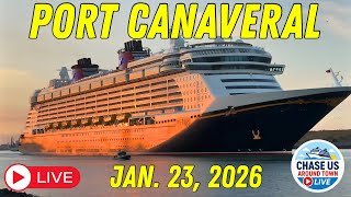 LIVE: Watching the Cruise Ships Leaving Port Canaveral LIVE! (Jan. 23, 2026)