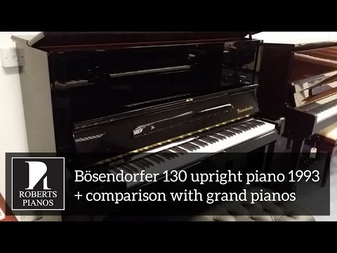 Bösendorfer 130 upright piano 1993 + comparison with grand pianos