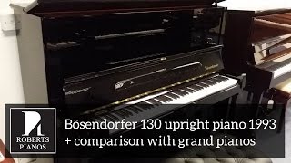 Bösendorfer 130 upright piano 1993 + comparison with grand pianos
