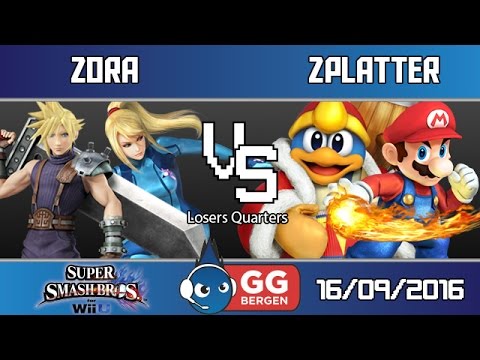 Smash 4 - zora (Cloud, Zero Suit Samus) vs. Zplatter (Mario, Dedede) - GGB FS X, Losers Quarters