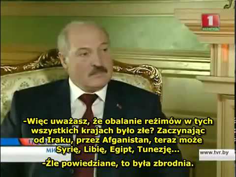 Prezydent Białorusi Aleksander Łukaszenka o Syrii