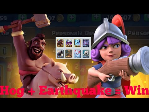 Early Season, Hog Earthquake Cycle Deck Trophy Push Gameplay! - Clash Royale