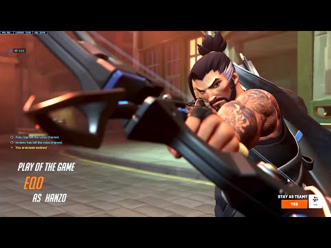 EQO ASHE AND HANZO GAMEPLAY - POTG! [ OVERWATCH 2 SEASON 4 TOP 500 ]