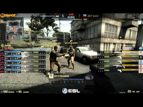 ESL One Cologne 2014 European Finals - UB Vorrunde  Mousesports  vs.  dAT Team  (de_train) Map 1