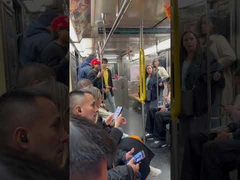 Woman gets ‘instant karma’ after trying to snatch MAGA hat off NYC straphanger’s head #shorts