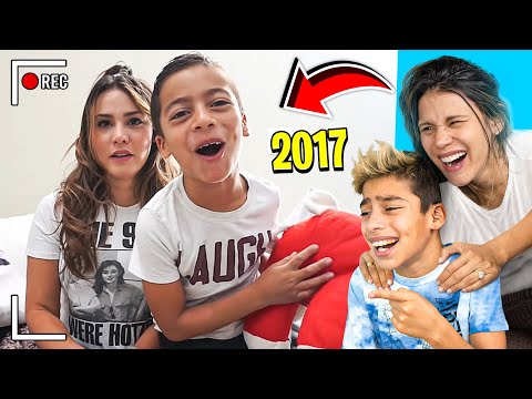 REACTING To Our FIRST EVER YOUTUBE VIDEO!!! (SO CRINGE) 😂 | The Royalty Family