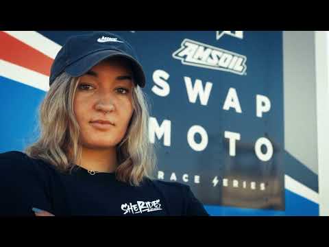 Girl you have had how many broken bones? Ashlyn #73 on a YZ250F.