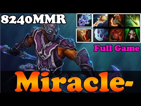 Dota 2 - 6.86 : Miracle- 8240MMR Plays Anti-Mage With Rapier - 1148GPM Full Game - Ranked Gameplay