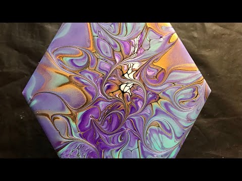 699 Modified Bloom Coaster Series 3 of 4 ~ Acrylic Fluid Art