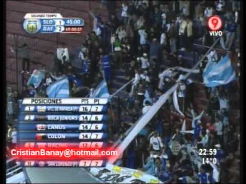San Lorenzo 1 Atletico de  Rafaela 3 Apertura 2011 (Relato Gustavo Cima )