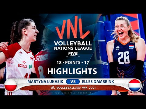Martyna Lukasik vs Elles Dambrink | Poland vs Netherlands | VNL 2021 (HD)