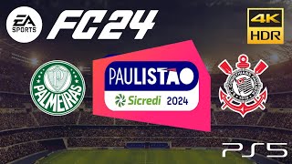 EA FC 24 - Palmeiras vs Corinthians - Paulistão Sicredi 2024 | PS5™ [4K 2160p60 HDR].