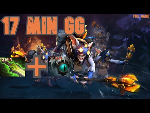 DOTA2 17 MIN GG | GUNNAR KILLER MOUSE | MVP