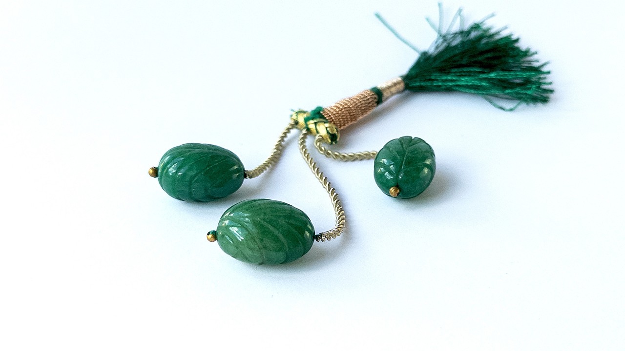 Emerald | Carved Oval | 14-15mm Bead Size | 3 Pieces | 88 Carats video