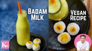गरमा गरम केसर वाला दूध Kesar Badam Milk | How to make Almond Milk | Kunal Kapur Healthy Vegan Recipe