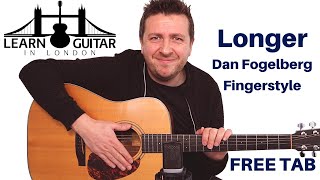 Longer - Fingerstyle Guitar Lesson - Dan Fogelberg - Drue James - FREE TAB