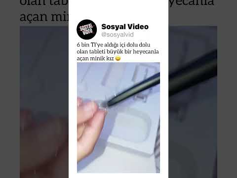6 bin Tl’ye aldığı içi dolu dolu olan tableti büyük bir heyecanla açan minik kız 😀