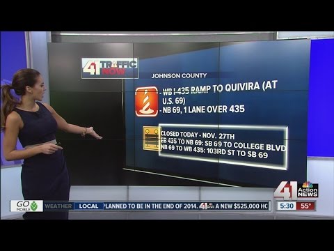 Lane reductions, ramp closures on US 69 at I-435 for reconstruction work