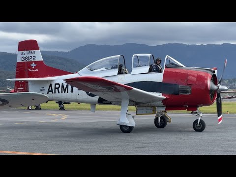 Engine is Difficult to Start at Airshow and Pilot is Embarrassed  (T-28 Trojan)