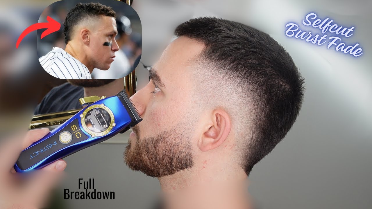 HOW TO DO THE AARON JUDGE HAIRCUT🔥#6 Buzz w/ Burst Fade Selfcut Tutorial•
