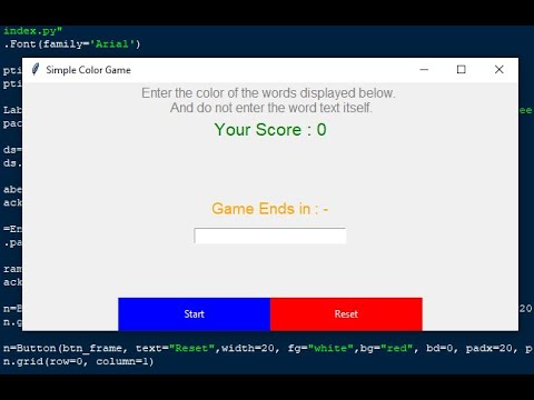 Simple Color Game Using Python