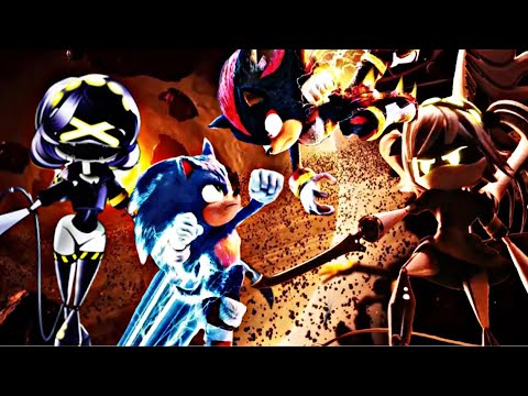 Shadow and j vs v and sonic full fight team up in murder drone SONIC