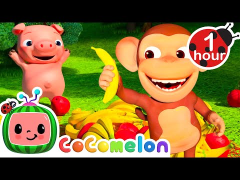 Apples and Bananas | 1 Hour CoComelon Animal Time - Healthy Fruit Nursery Rhymes for Kids