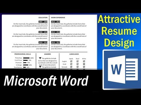 How to make an attractive single page resume in MS Word - Resume Format 1 Video