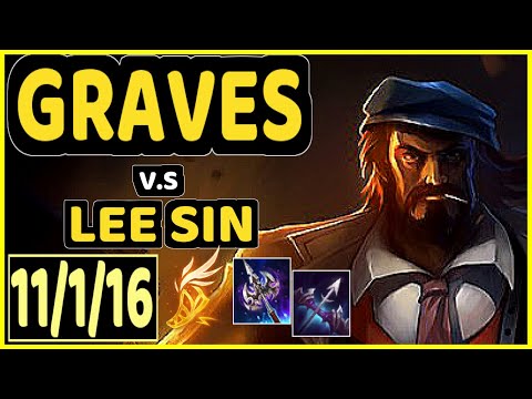 UMTI (GRAVES) vs LEE SIN - 11/1/16 KDA JUNGLE CHALLENGER GAMEPLAY - KR