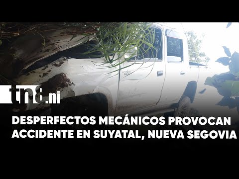 Conductor pierde el control de su camioneta y vuelca en Nueva Segovia