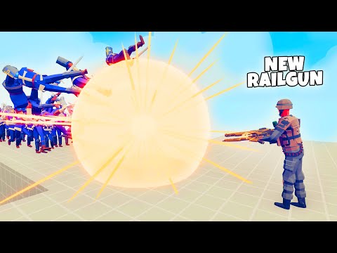 NEW RAILGUN vs EVERY FACTION | TABS Totally Accurate Battle Simulator