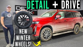 Is A Cadillac Escalade The BEST Car To Detail? | Detail + Drive + Tech Review!