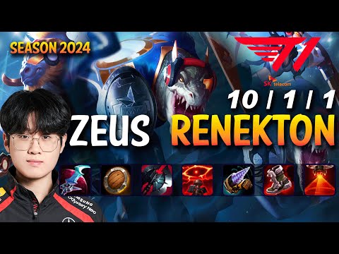 T1 Zeus RENEKTON vs JAX Top - Patch 14.5 KR Ranked CHALLENGER | lolrec