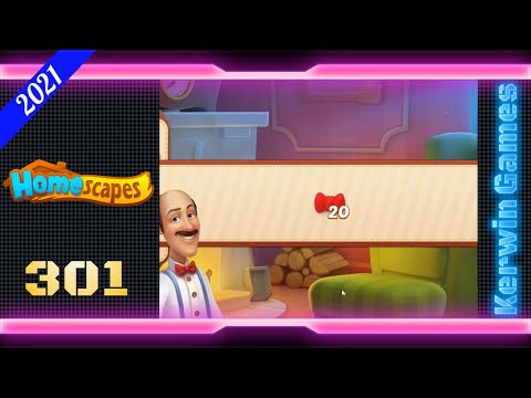 Homescapes Level 301 - No Boosters - 18 moves (2021)