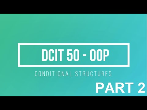 Conditional Structure Part 2 Java Programming Dcit 50 Switch Statement Tagalog