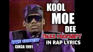 Hip Hop legend Kool Moe Dee on use of profanity in hip hop, Circa 1991