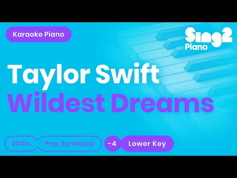 Taylor Swift - Wildest Dreams (Lower Key) Piano Karaoke