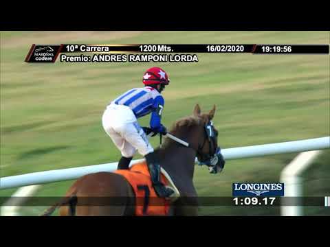 16/02/2020 – Hipodromo Maroñas – Carr 10 – ANDRES RAMPONI LORDA