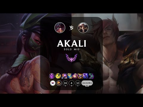 Akali Mid vs Sett - KR Master Patch 13.4