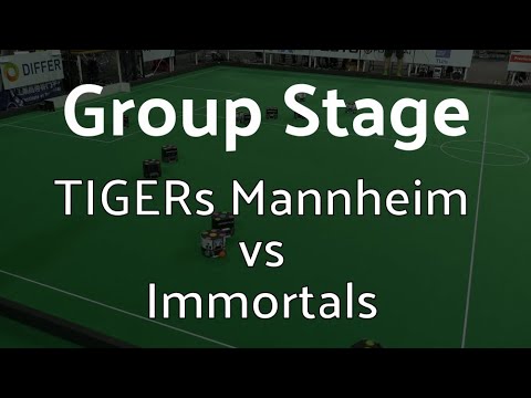 TIGERs Mannheim vs. Immortals at RoboCup 2024 in Eindhoven, Netherlands