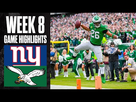Giants vs Eagles | Week 8 Highlights