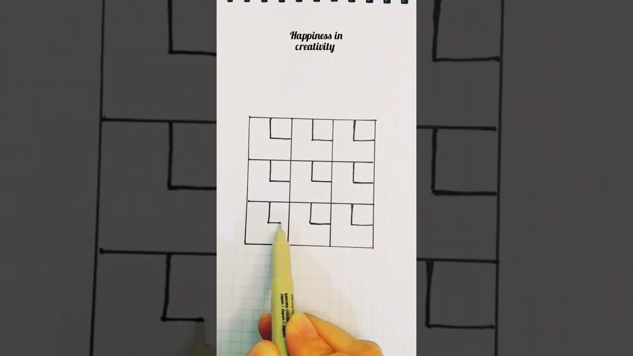 Easy 😎 drawing 3d optical illusion #shorts