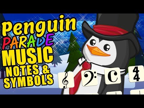 Penguins Teaching Musical Notation and Symbols Educational Music Video for Kids