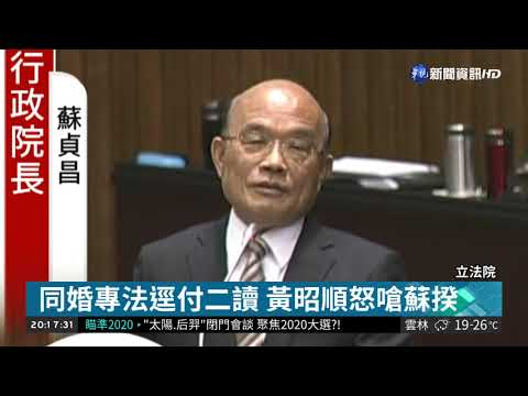 綠營人數優勢 同婚專法草案逕付二讀