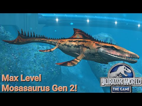 Max Level Mosasaurus Gen 2! (Jurassic World The Game)
