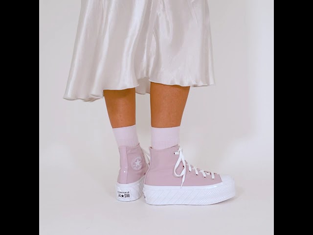 converse rose gold high