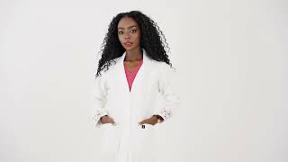 Medical Women Lab Coat Off White Color Length (38 Inch) Signature | Maryouli Ahla