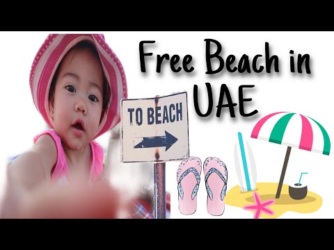 Vlog #2 Free Beach in UAE! Kalila's first time to the beach