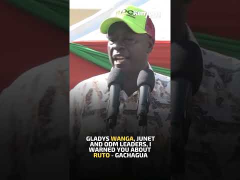 Gladys Wanga, Junet and ODM leaders, I warned you about Ruto - Gachagua